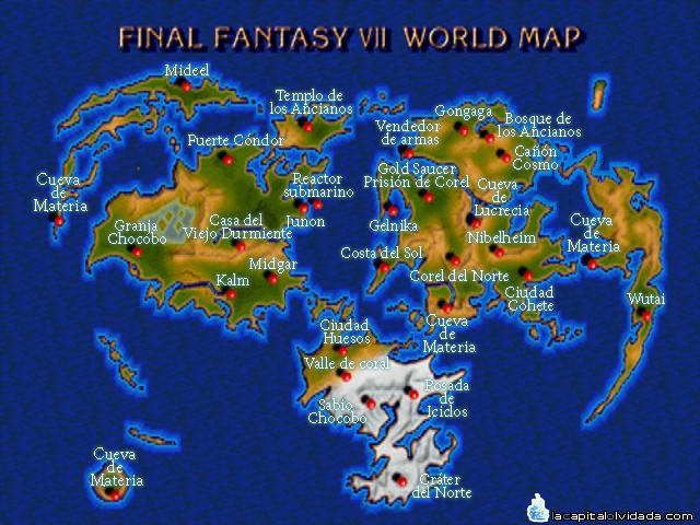 Ff7 Mapa : Image - Gaia-discovery-worldmap.png | Final Fantasy Fandom