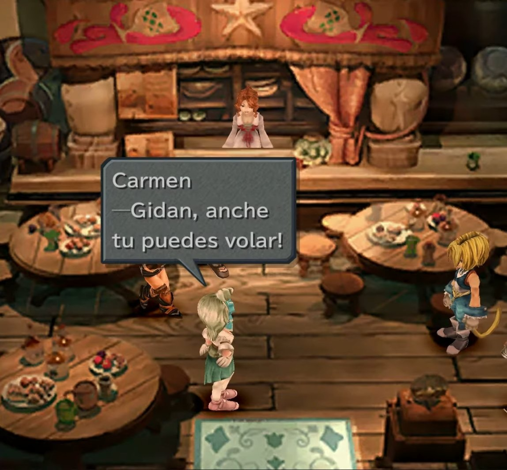 El Kansai-ben de Ruby en FINAL FANTASY IX en italiano se adaptó como español.