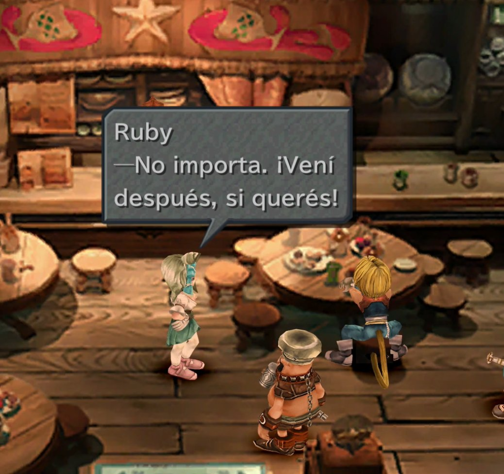 Ruby FINAL FANTASY IX, hablando con acento argentino (traducción del Kansai-ben)