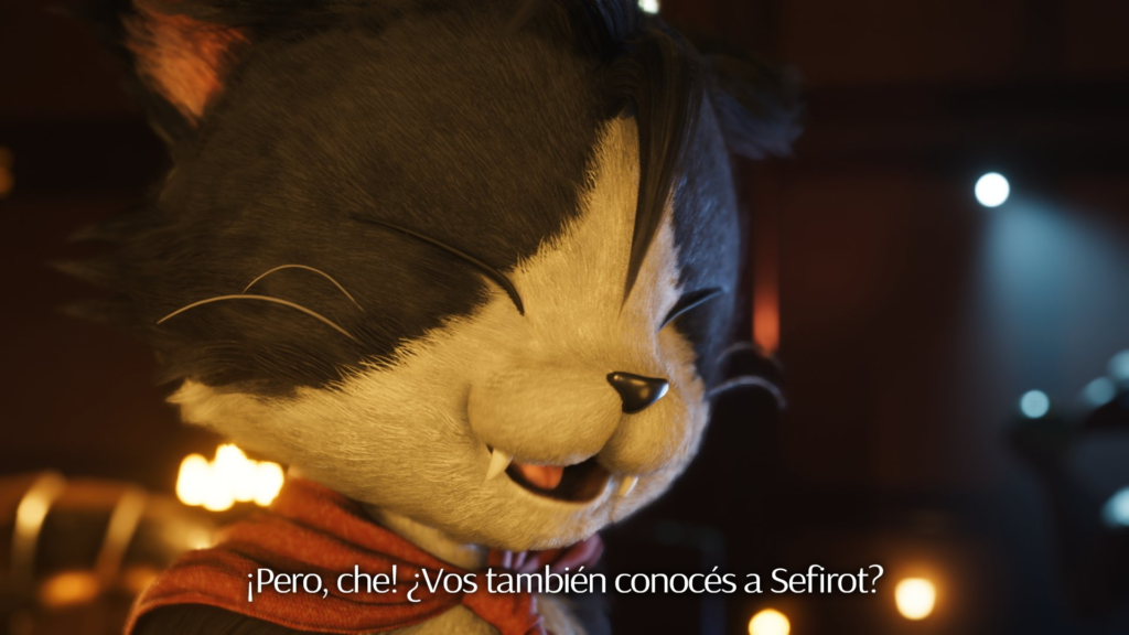 Imaginando que Cait Sith hable en argentino como adaptación del Kansai-ben